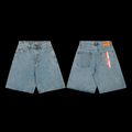 Corteiz Dual Stripe Denim Shorts Blue
