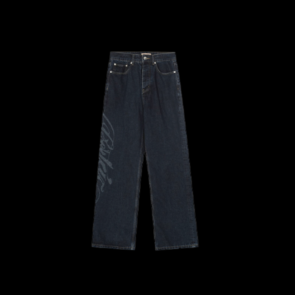 Corteiz Frayed Denim Baggy Jeans