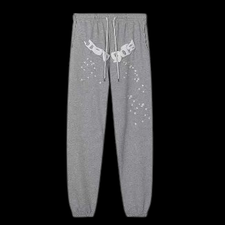 Sp5der OG Web Hoodie Set Grey